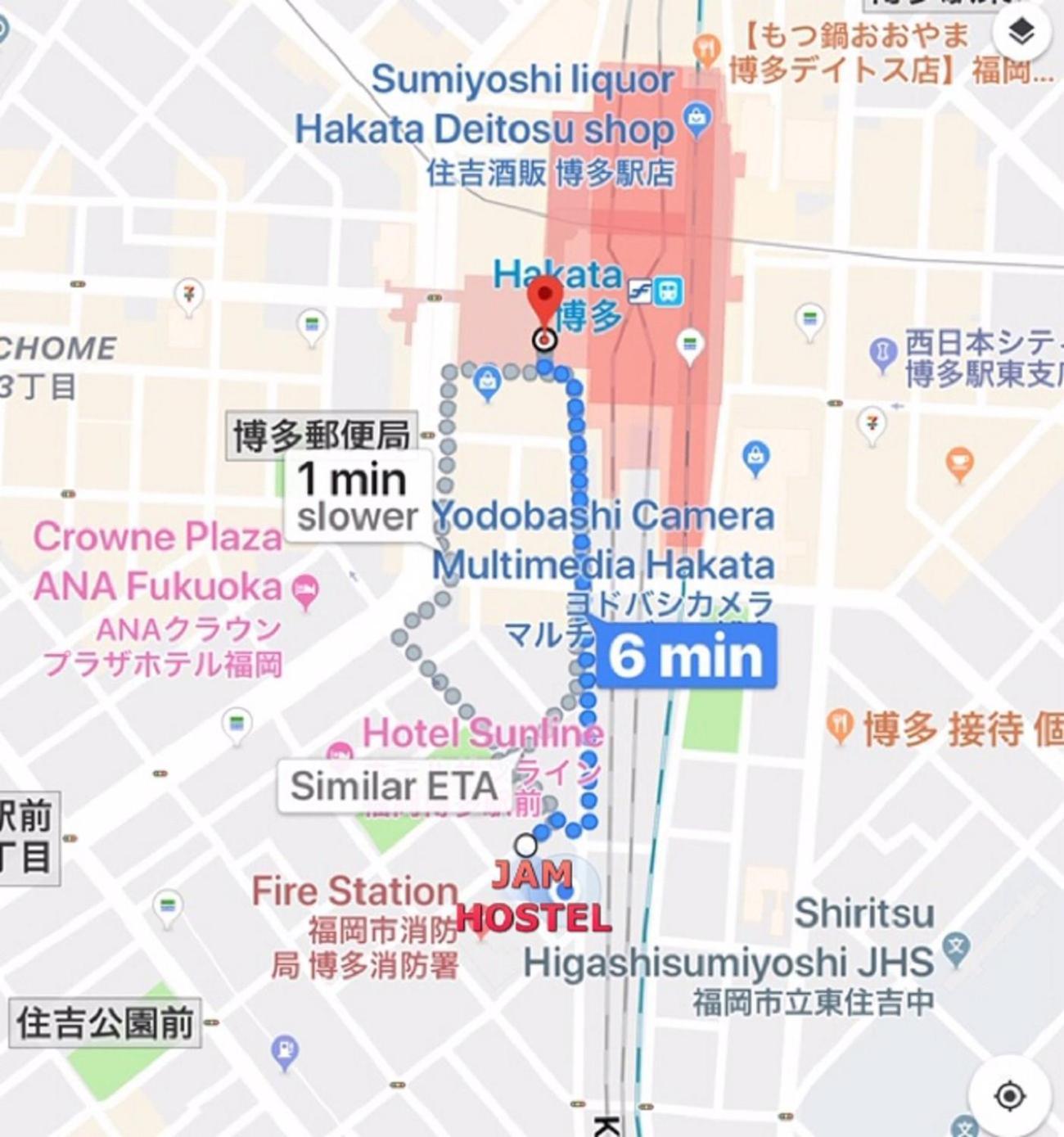 Jam Hostel Hakata Station Front Semi-Private Room With Shared Bathroom - Vacation Stay 61445 후쿠오카 외부 사진